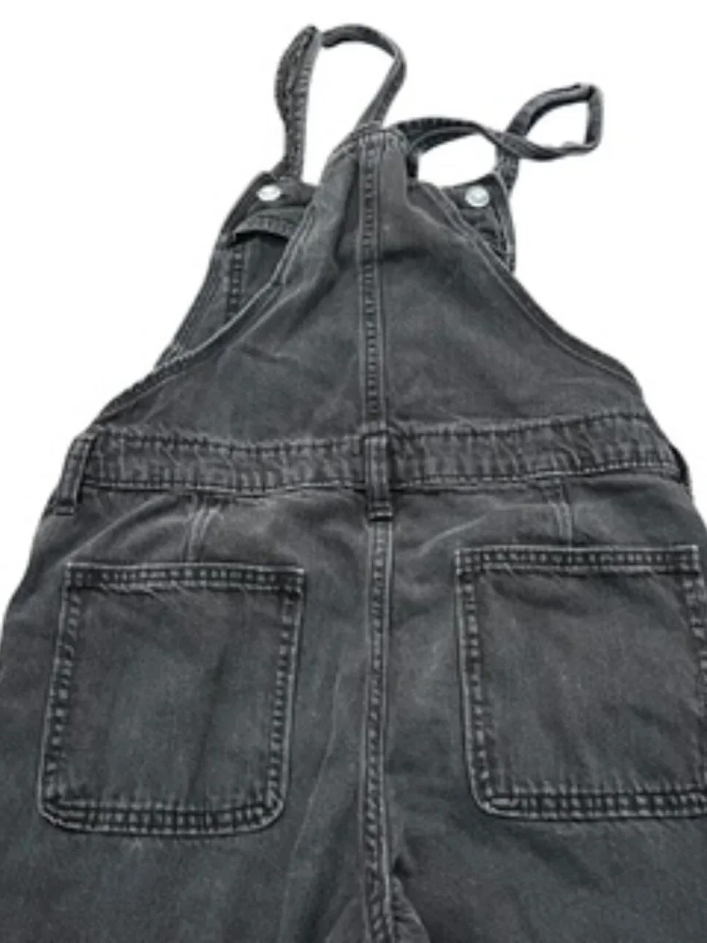 Old Navy Black Denim Overalls Girls XL (14-16) adjustable straps